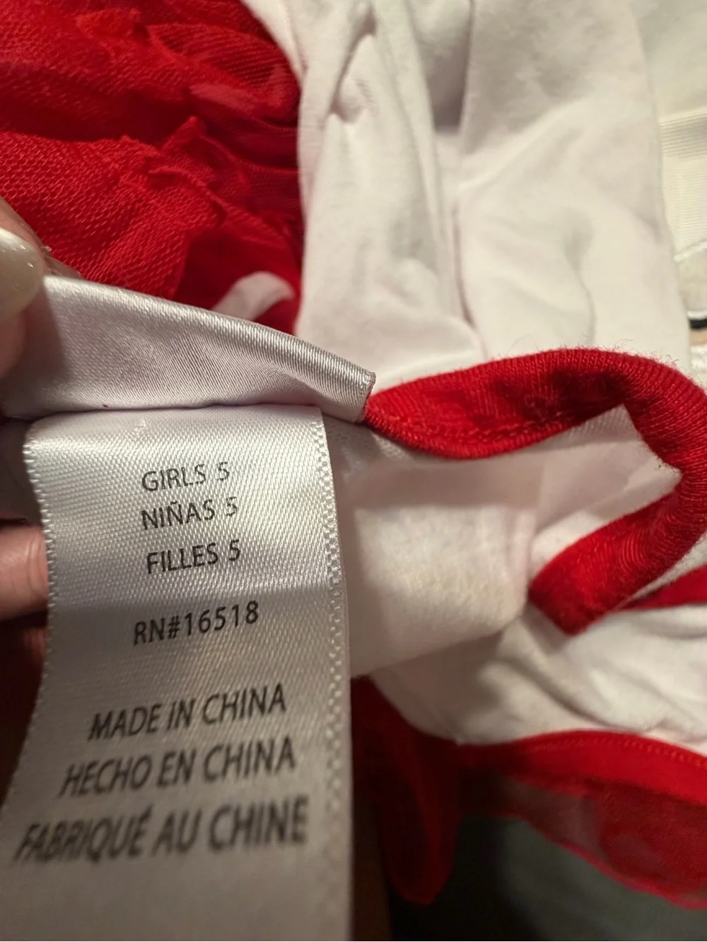 Girls Red & White Santa Stripe Tutu Costume